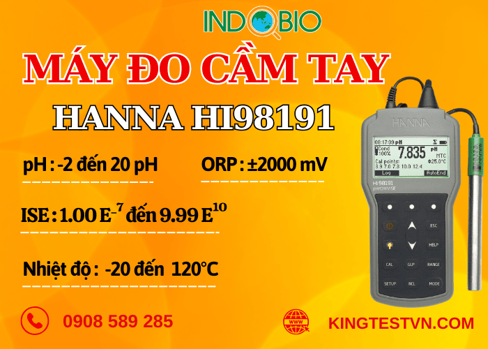 Máy đo đa chỉ tiêu nước Hanna HI98191